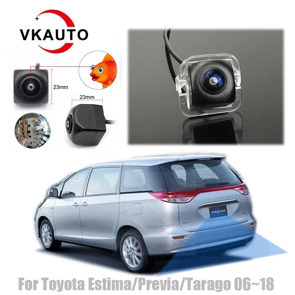 VKAUTO Fish Eye Rear View Camera For Toyota Estima/Previa/Tarago 2006~2018 HD Reverse Parking Backup Camera AHD CVBS