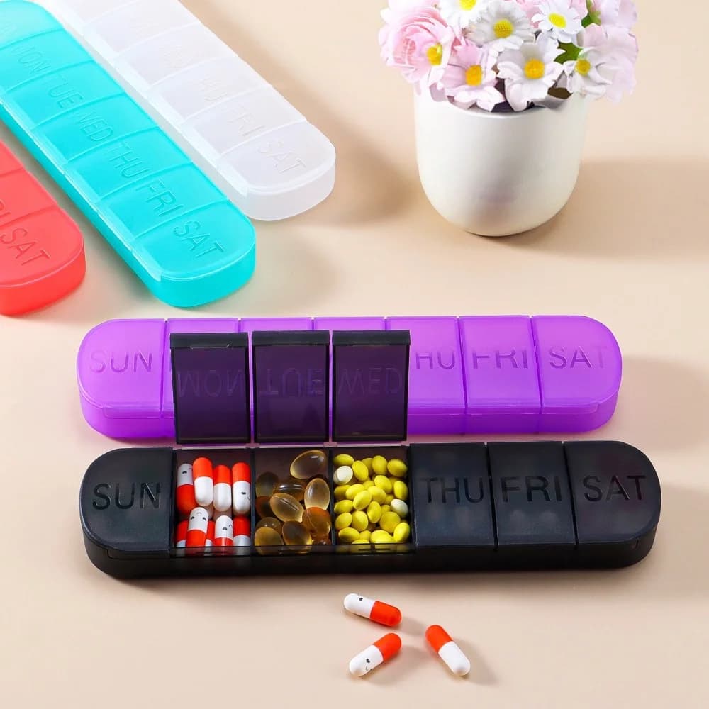 New Hot Premuim Laptop Weekly 7 Days Large Folder Container Organizer Box for Medicine Vitamin Supplements Fish Oil