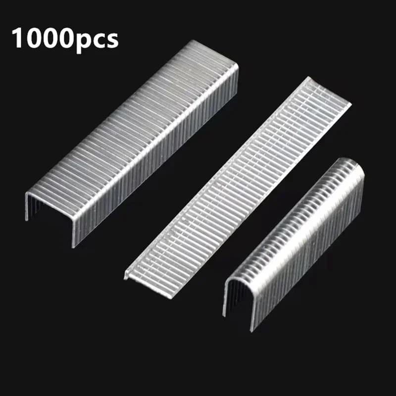 1000 pezzi Heavy Duty Staples U/ Door /T graffette a forma di chiodi 8/10/12mm chiodi per cucitrice mobili in legno strumenti a linea fissa per uso domestico