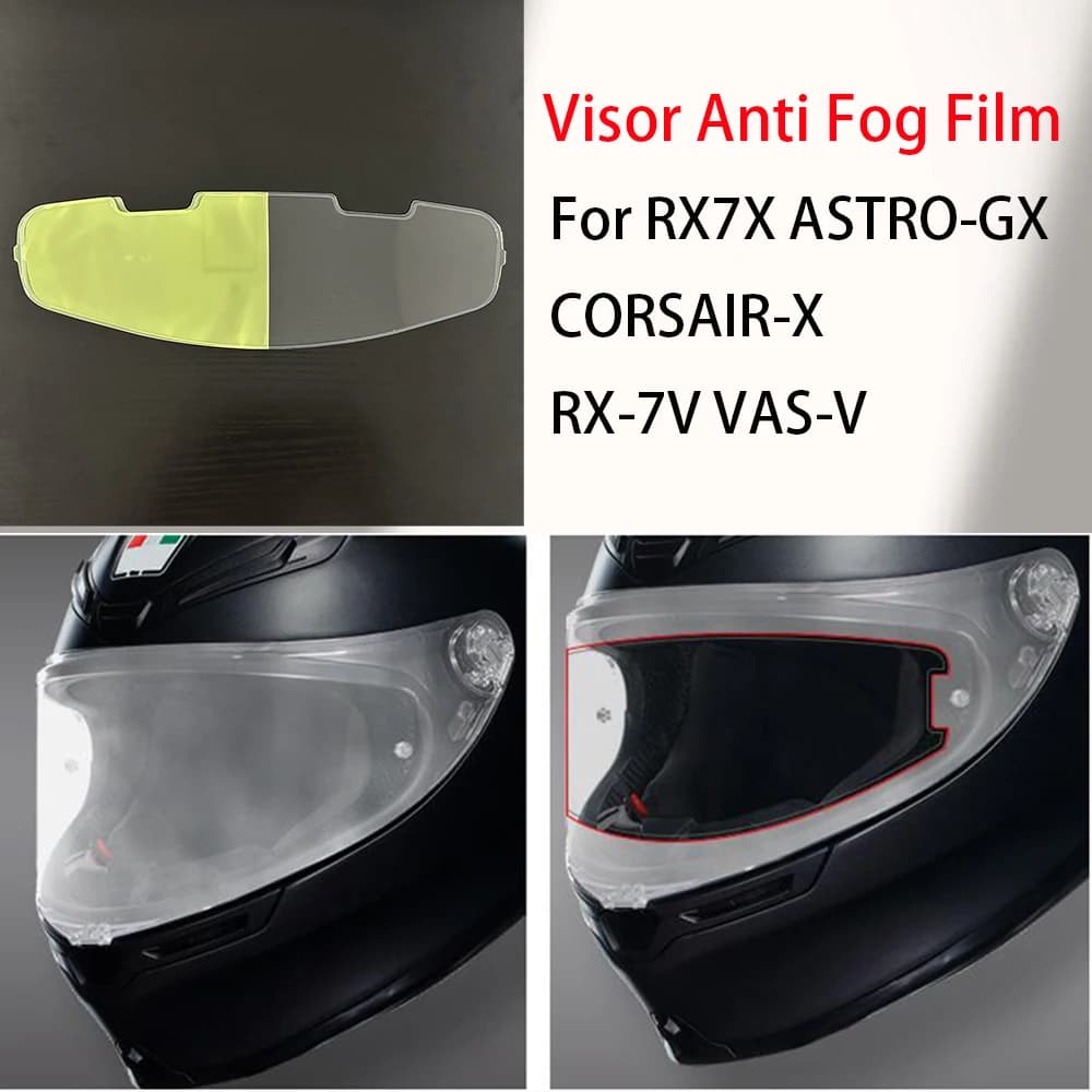 Pellicola Antiappannamento per Visiera Casco Moto per RX7X ASTRO-GX CORSAIR-X RX-7V VAS-V, Accessori per Casco, Pellicola Antinebbia per Lenti Arai