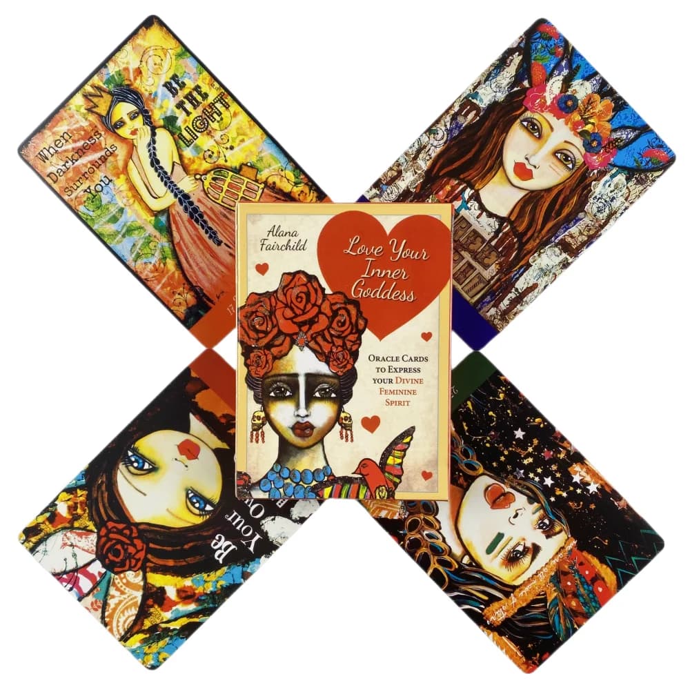 Love Your Inner Goddess Oracle cards 44 deck Tarot English Visions Divination Edition Deck Borad Playing Games