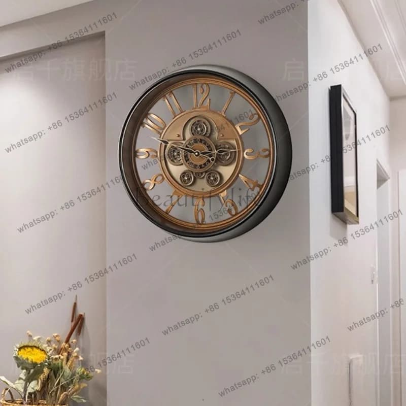 Creative Mechanic Wall Clock Modern Unique European Fashion No Sound Wall Clock Hands Luxury Black Reloj De Pared Home Decor