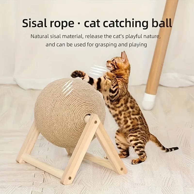 1 set di palline da grattare per gatti: raschietto per molatura con artigli in corda di sisal per gattino - Design verticale
