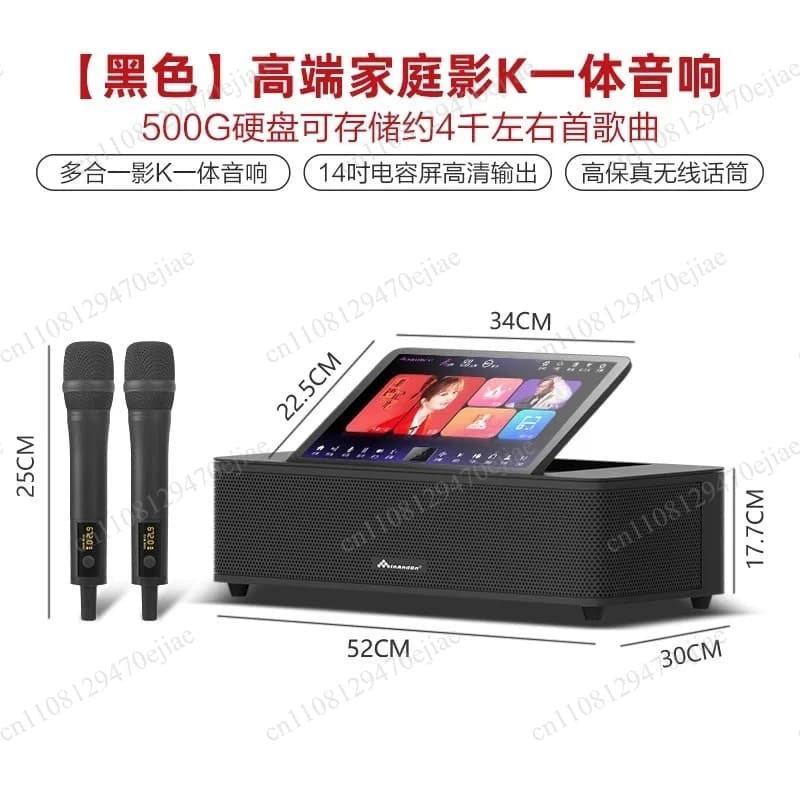 Sistema KTV Domestico InAndon KV-MS6 - Macchina per Richiedere Canzoni Karaoke con Set Audio Combo per Intrattenimento Familiare