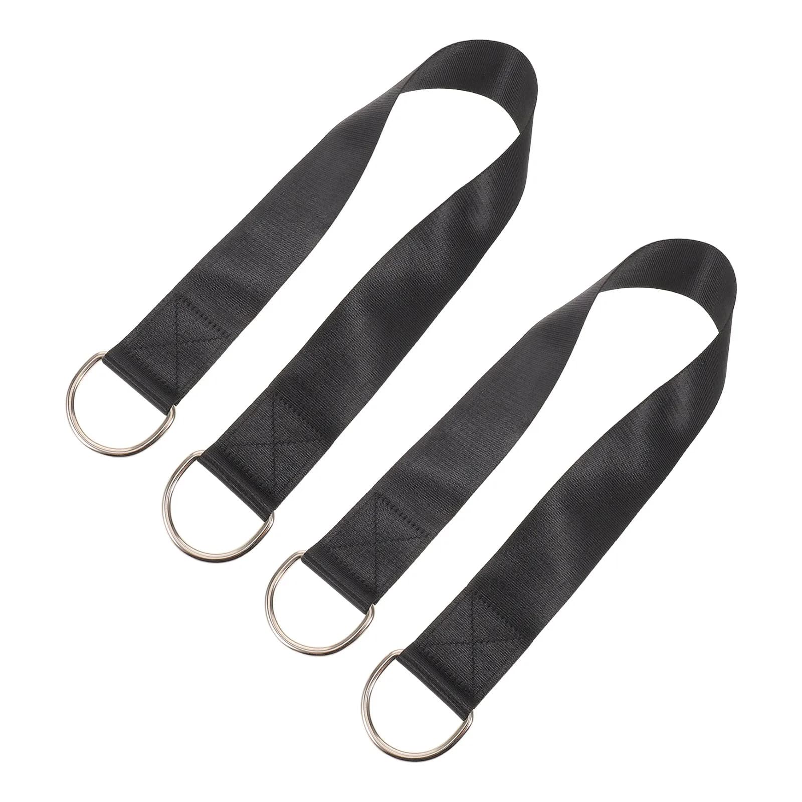 2Pcs Barbell Weight Plate Loading Strap Heavy Duty Dip Belt Weight Plate Strap for Pullups Squats Dumbbell Loading Accessory