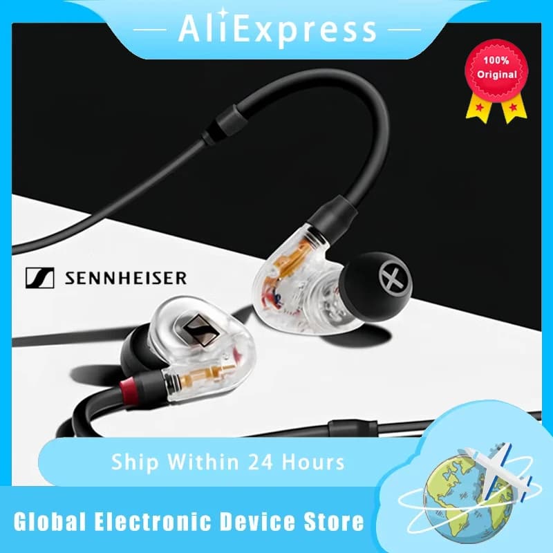 Auricolari sportivi cablati originali Sennheiser IE40 PRO con accurati auricolari per l'isolamento acustico per il monitoraggio della corsa