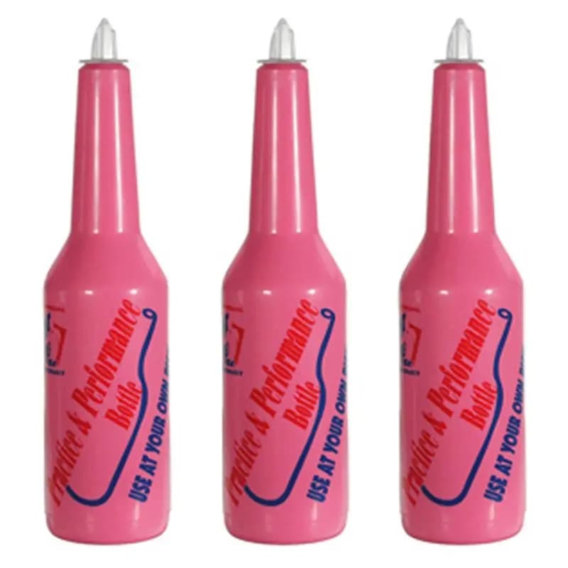 A7THK-3X Flair Bartender Bartending Practice Bar Pub Bottle Wine Cocktail Shaker - Pink