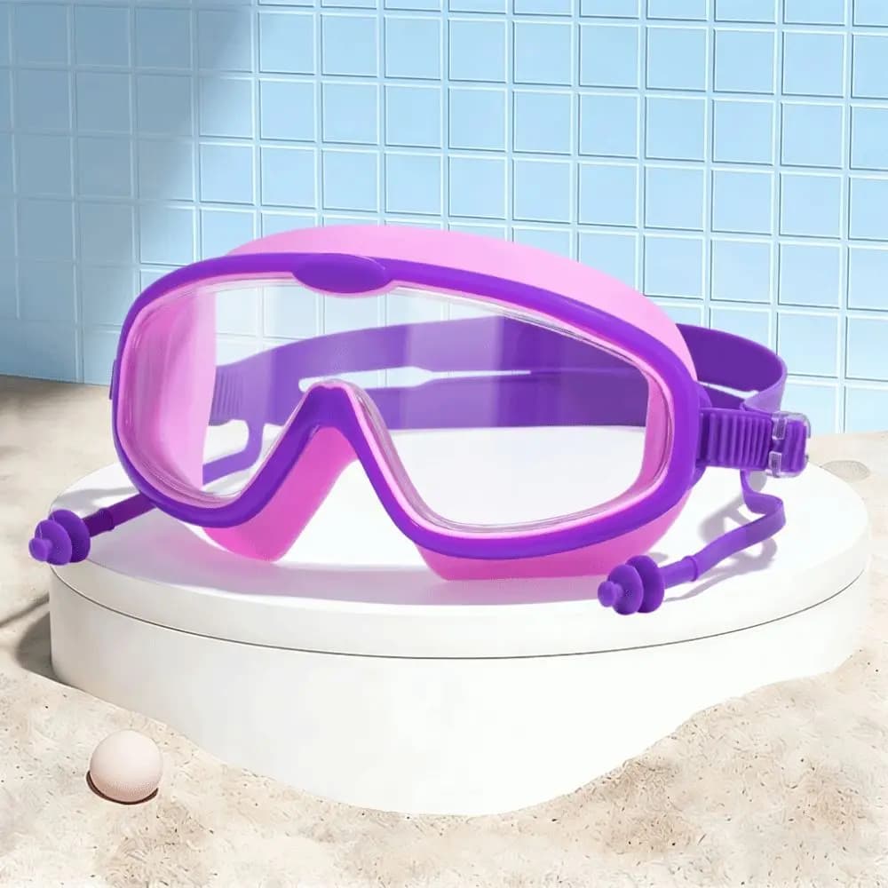 Anti-Fog Swimming Goggles Wide View UV Protection Big Frame Swim Goggles Multi-color Waterproof Large Frame Swim Goggles