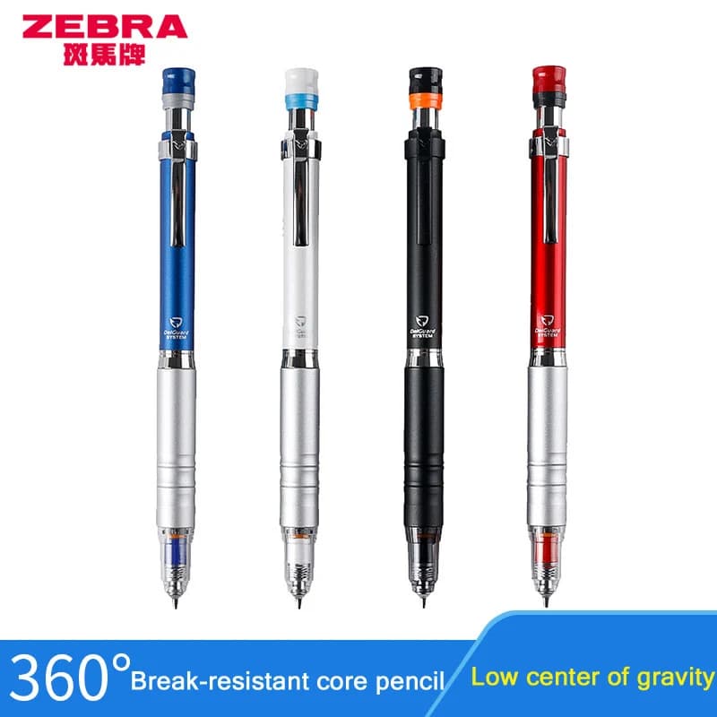 Japanese ZEBRA DelGuard MA86 Metal Mechanical Pencil,Classic Colors 0.5mm Professional Drawing Pencil For Students,Artists,Kids