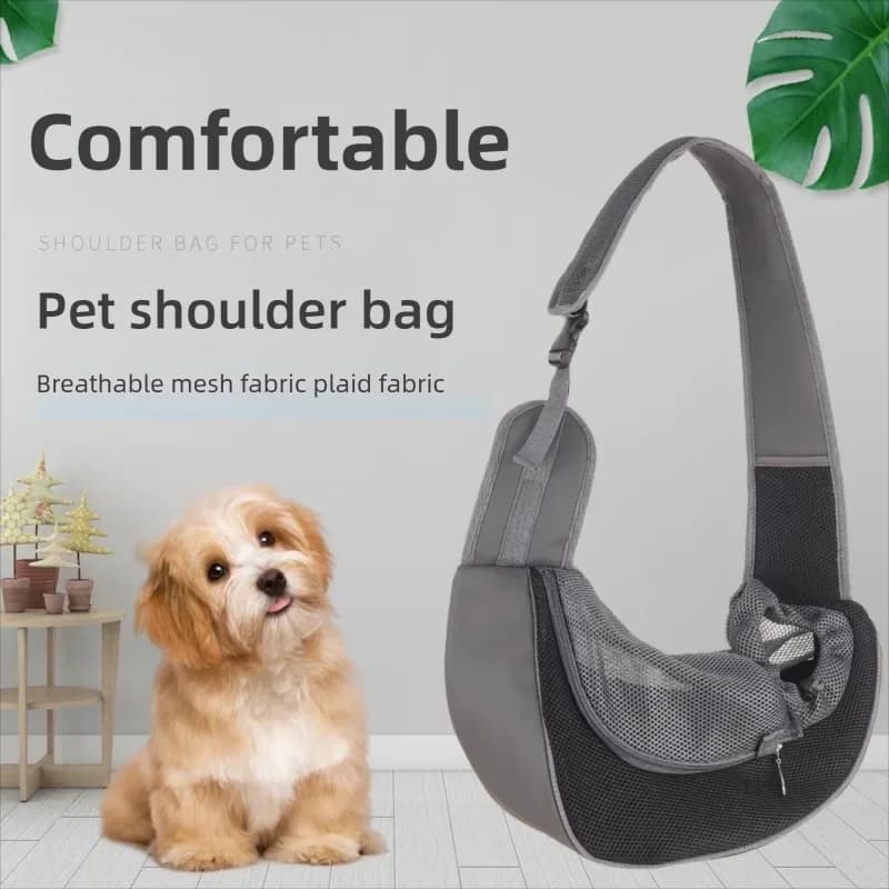 Borsa a tracolla per animali domestici Borsa a tracolla per cani da viaggio portatile Borsa a tracolla per cani in rete traspirante Zaino per animali domestici per piccoli animali