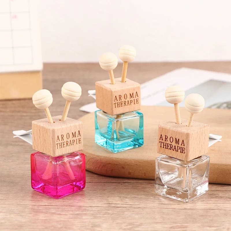 1 piece self hanging perfume deodorant fragrance pendant for environments glass vacuum perfume diffuser bottle aromatherapy decoration accessories
