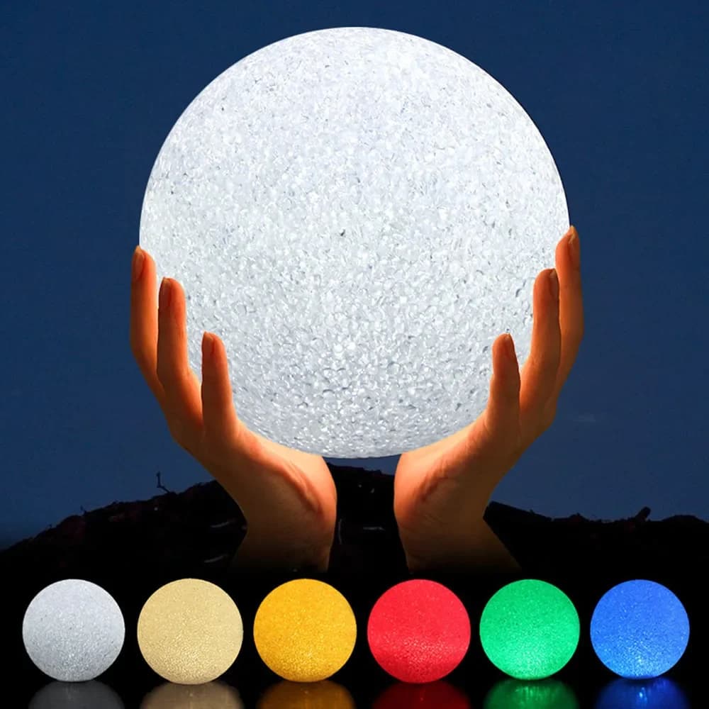 8/10/12/14CM Mano creativa che tiene la lampada a sfera di cristallo magica luminosa che cambia colore LED Luce notturna Decorazione del festival del partito