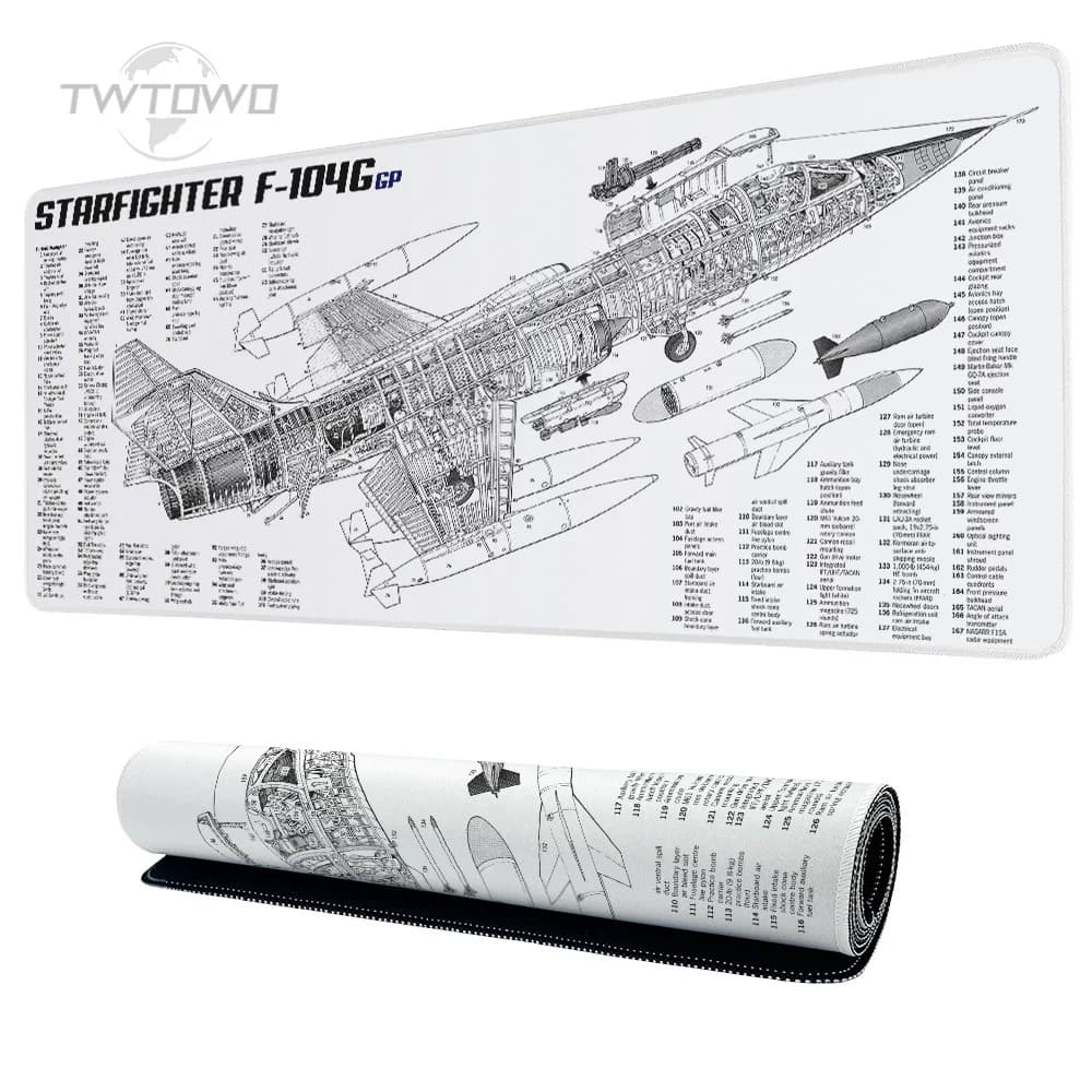 Tappetino per mouse Gamer Aereo in bianco e nero Disegno XL Nuovo computer Tappetino per mouse personalizzato Tappetini per mouse XXL Tappetino per mouse desktop da ufficio