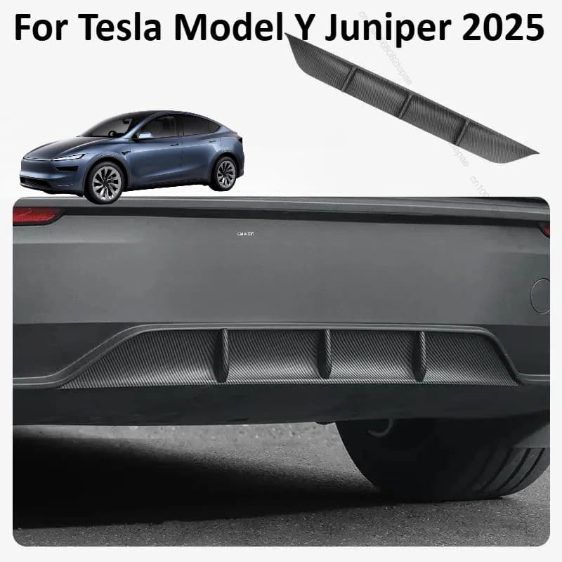 Per Tesla Model Y Juniper 2025 Paraurti posteriore Spoiler Lancio del labbro Piastra di protezione Diffusore ABS Copertura Body Kit Accessori esterni