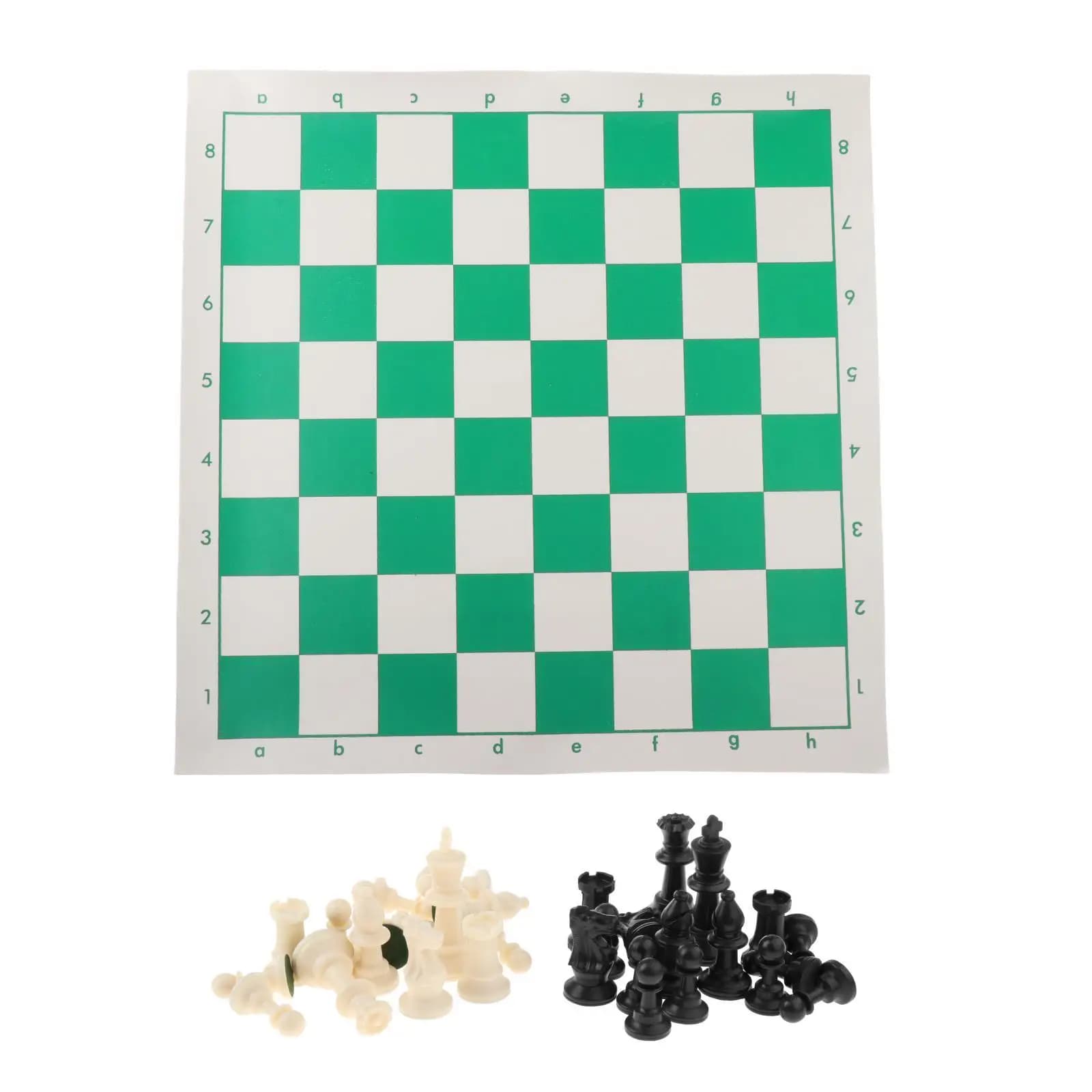 Set di scacchi portatile Giochi per famiglie Scacchiera in plastica 38x8 cm per bambini principianti