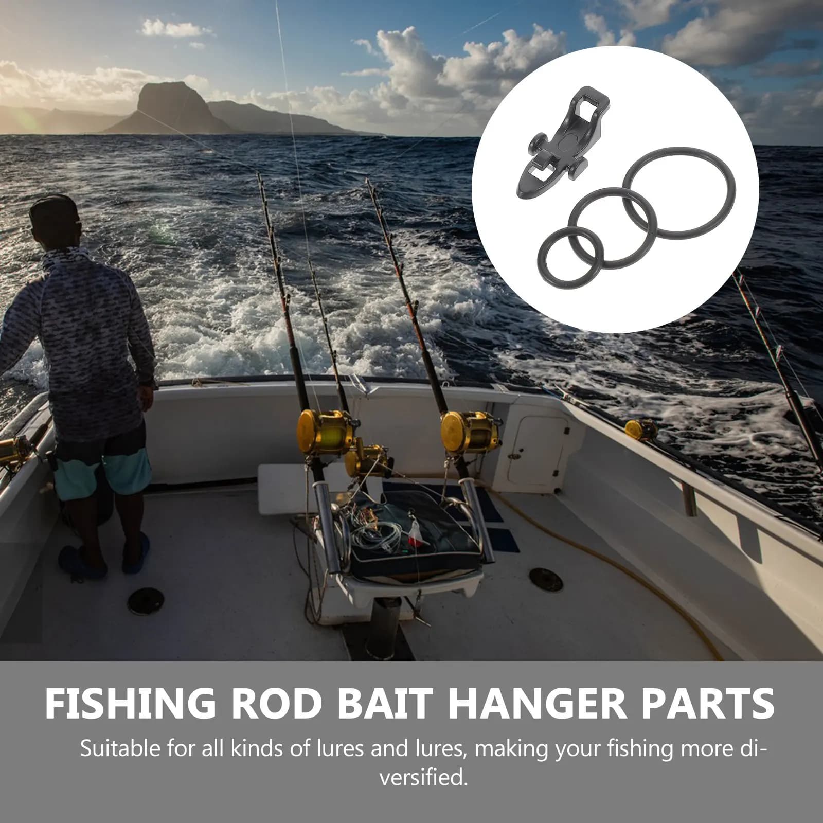 10 Pezzi Anello Elastico Regolabile per Ganci da Pesca, Porta Esche, Organizzatore per Canna da Pesca, Accessori per la Pesca