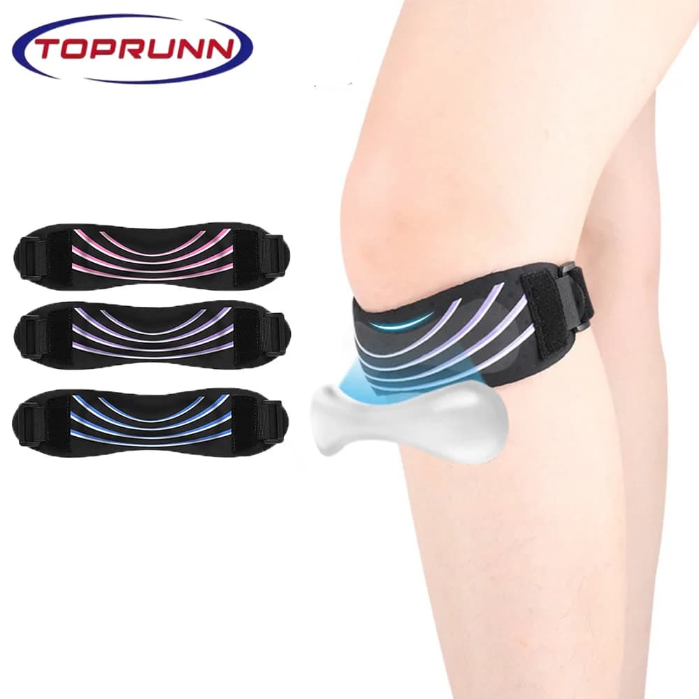 Supporto per Ginocchio con Fascia Regolabile per Uomo e Donna, Ideale per Tendiniti, Corsa, Basket