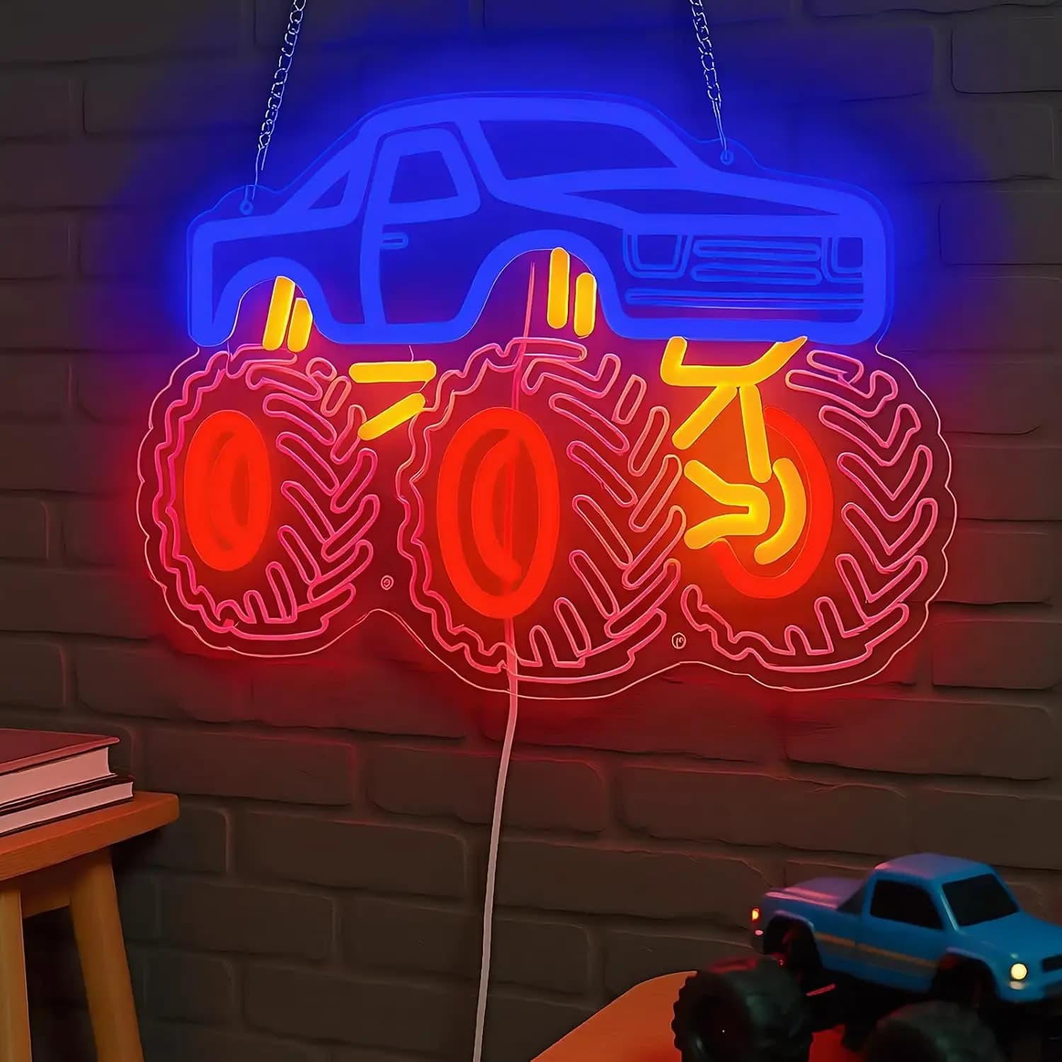 Insegna al Neon a LED Dimmerabile USB a Forma di Camion per Decorazioni Casa, Negozio, Bar, Sala Giochi, Camera da Letto, Regalo di Compleanno, Luce da Parete