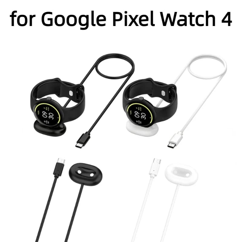 Caricatore Magnetico Universale per Google Pixel Watch 4 45mm 41mm, Dock di Ricarica Rapida TYPE-C con Cavo per Smartwatch