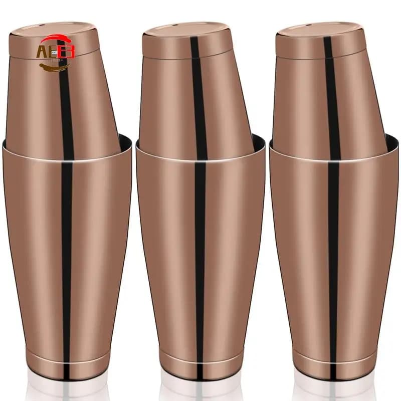 AEE3-3Sets Shaker per cocktail Shaker da bar professionale Set di shaker Boston Shaker per bevande in acciaio inossidabile per martini