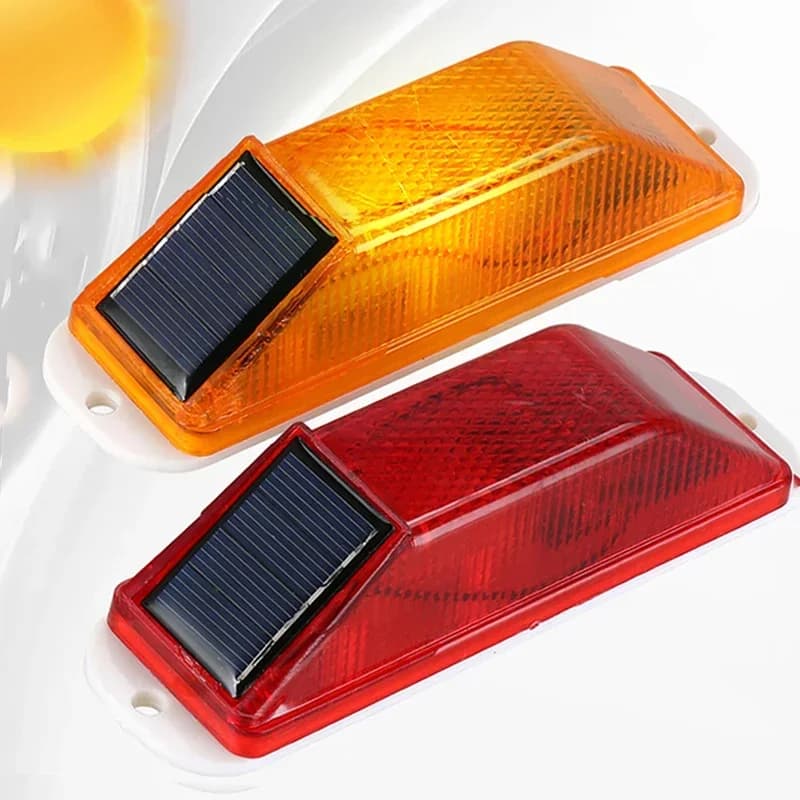 Solar Strobe Warning LED Lamp Lights Chip Control Bridge Night Driving Safety Light Strobe Flash Traffic Caution Strobe Light