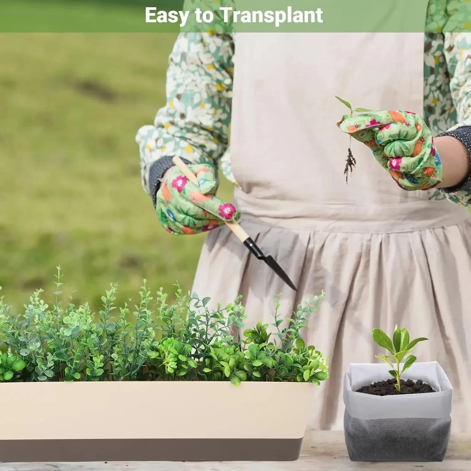 Sacchi per la coltivazione di piante 2026 - Kit di avviamento semi in tessuto non tessuto per ortaggi, fiori e piantine, traspiranti e permeabili all'acqua per il giardino