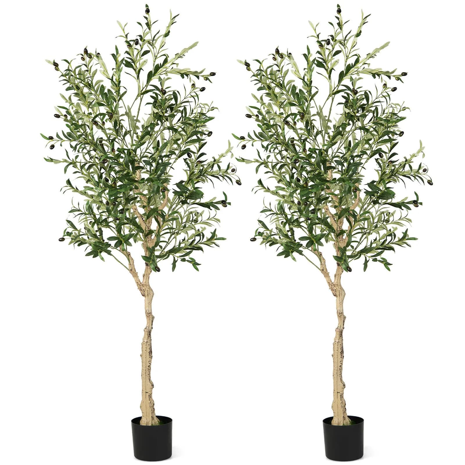 Set of 2 Artificial Olive Trees 1,8 Meters, Indoor and Outer Plants