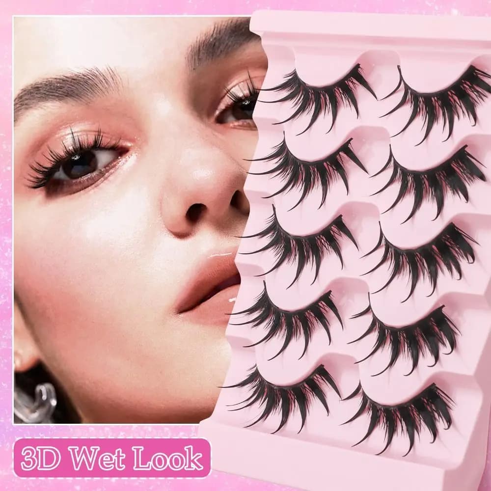 Ciglia Finte Sottili e Voluminose con Fascia Morbida, Ciglia Lunghe e Spesse Stile Thai, Realizzate a Mano, Riutilizzabili, Strumenti per Trucco Occhi, Extension Ciglia