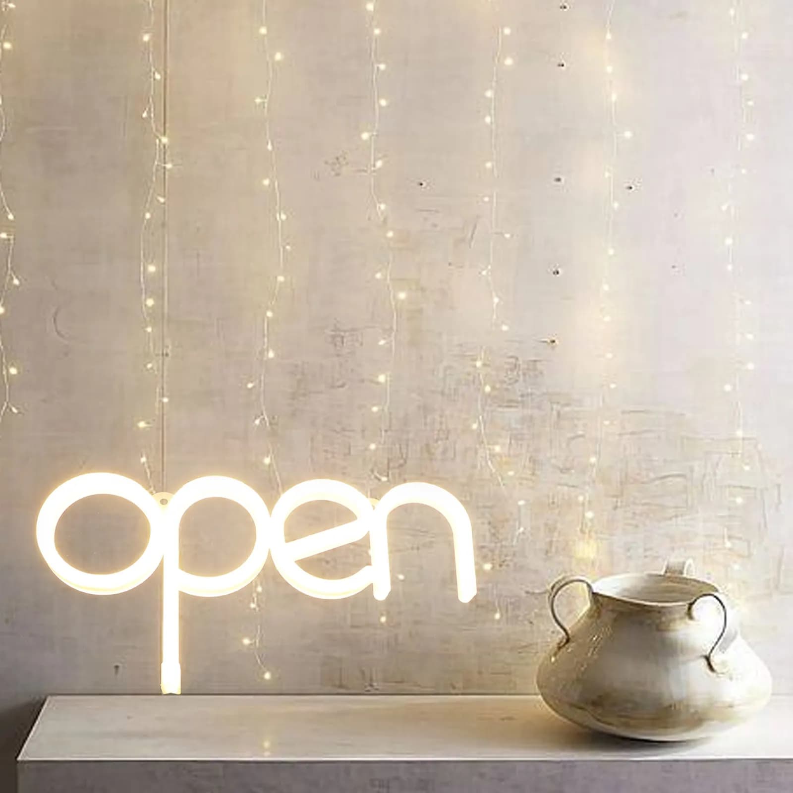 LED Open Sign Neon Light for Wall Stylish Bar Restaurant Party Decor Neon Sign Lamp Bright Room Decoration Open Signs