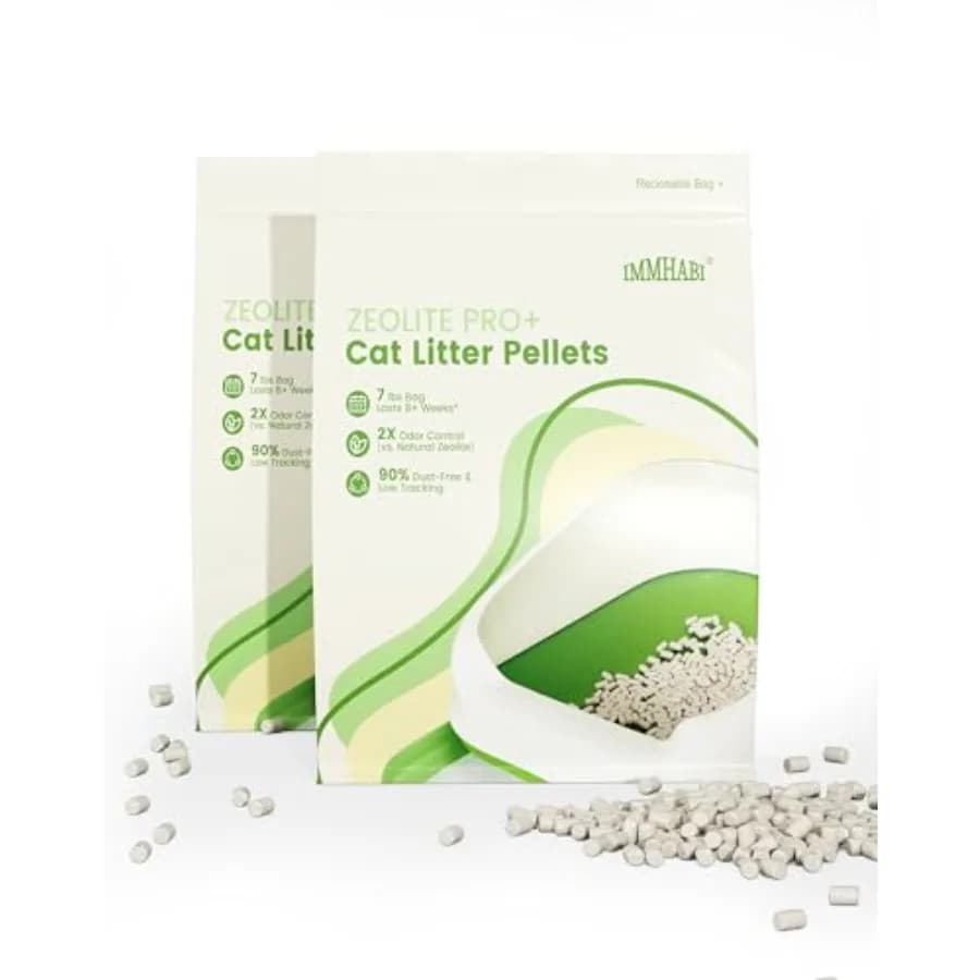 Pellet per Lettiera Gatto Migliorati, Ricariche Generiche per Lettiera Esclusive per Sistemi di Lettiera a Scorrimento, Pellet Disidratanti, Zeolite