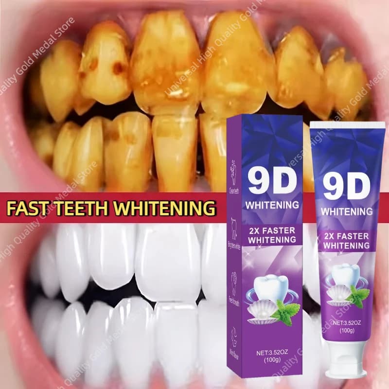 9D/5D Purple Tooth Whitening Dentifricio Remove Plaque Macchie Cleaning Oral Hygiene Candles Dentale Alito Fresh Beauty Healthcare