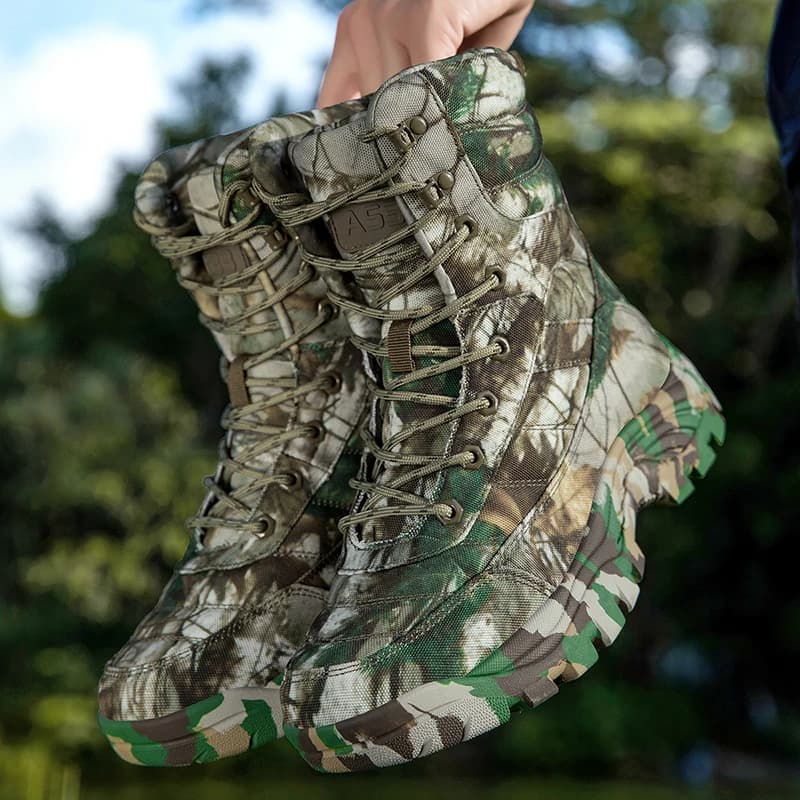 Outdoor Boots Men Hiking in Various Terrains Boots Waterproof Non-slip Hiking Boot Wear-resistant Jungle Trekking Chunky Sneaker