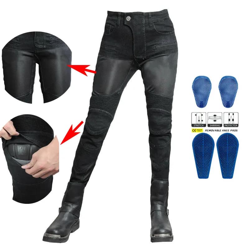 Pantaloni da moto Pantalon Moto Jeans PK719 Donna Fidanzati Moto Tempo libero Jeans da donna Equitazione Jeans a vita alta Pantaloni da equitazione