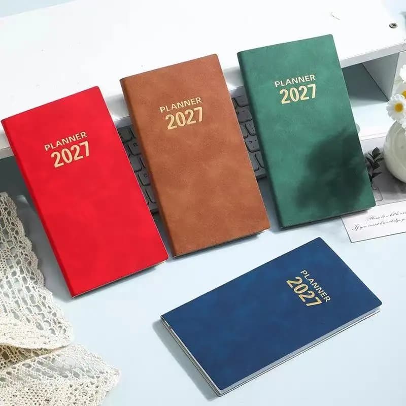 2027 A6 Mini Daily Planner,Pocket-Sized 365-Day Agenda Notebook,Portable English Calendar Journals for On-the-Go Organization