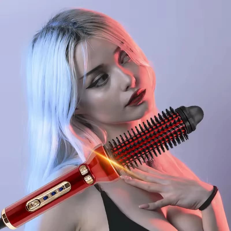 2026 New Design Professional Heated Curling Brush Iron Hair Styler Automatic Hair Curler Easy To Use