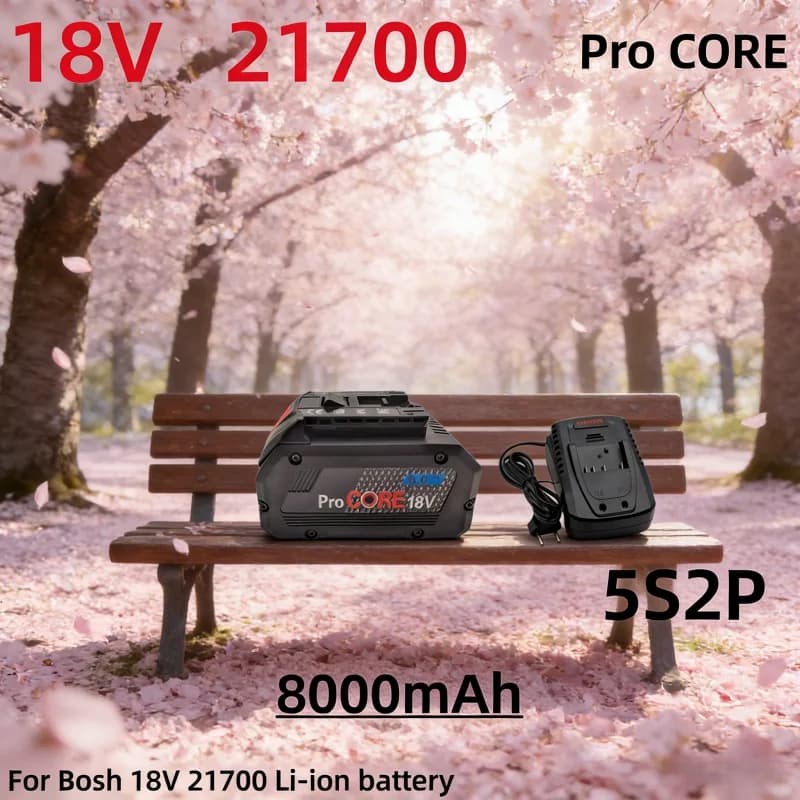 Batteria per Utensili ProCORE 18V 8000mAh agli Ioni di Litio 5S2P 5C, Ottimale per Graffette Bosch in Lavori di Tappezzeria, BAT609 BAT618 GBA18V8