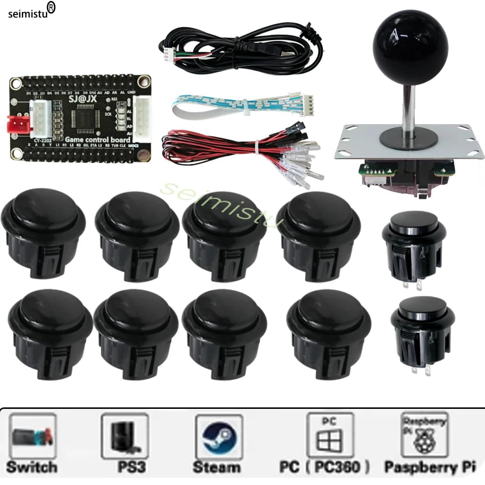 Arcade Joystick Copy Sanwa Neo Geo Game Arcade Kit Make Your Raspberry Pi XBOX360 Android PS3 In 1 Controller Usb Zero Delay Board