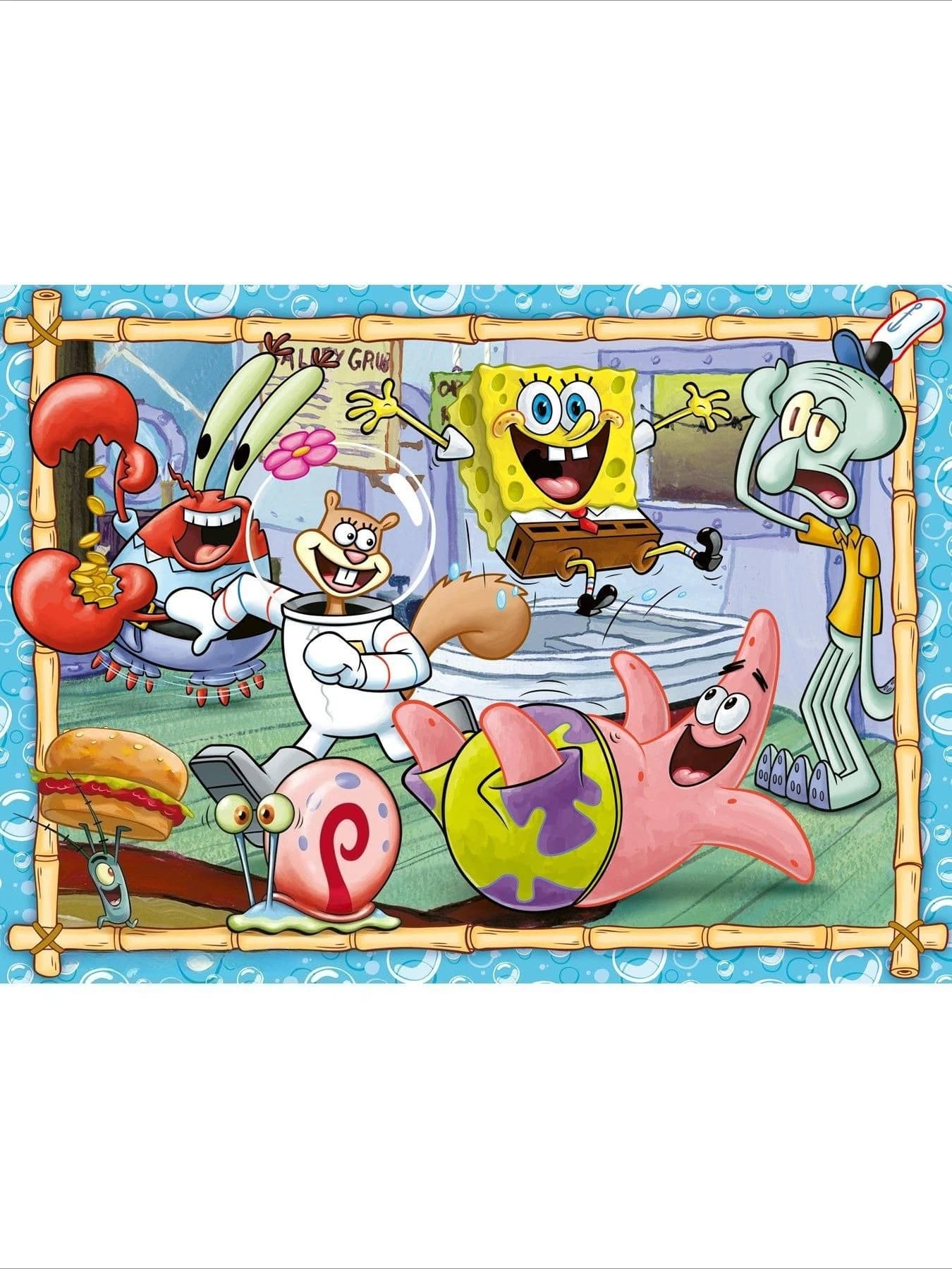 Set di Pittura Diamantata 5D Fai-da-Te con SpongeBob e Amici, Decorazione per Casa, Regalo per Soggiorno e Bar, Senza Cornice