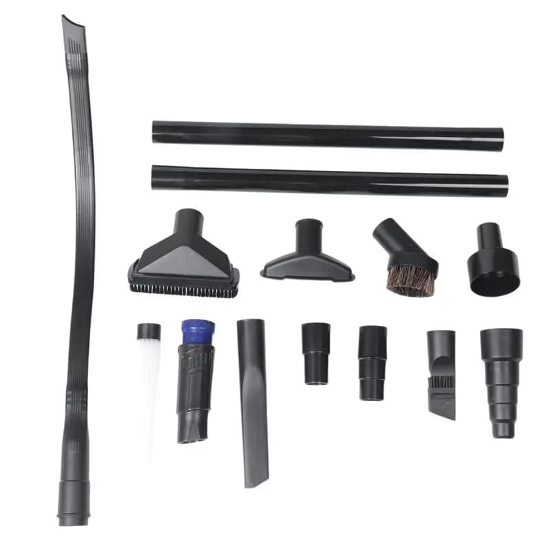 PORK-13PCS Universal Vacuum Attachment Kit Wet Dry Plastic Vacuum Hose Adapter 1-1/4Inch Vacuum Cleaners With Hair Brush Easy To