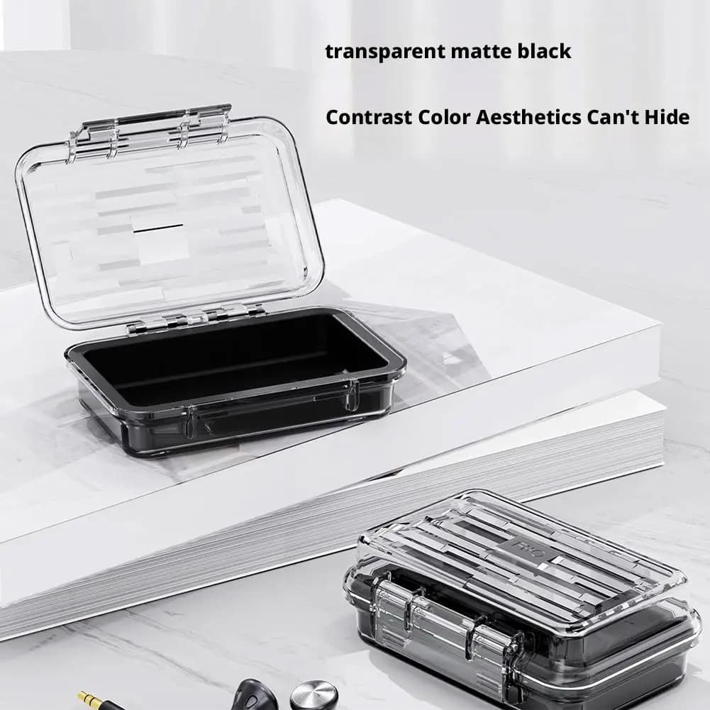 FiiO NEST Scatola portaoggetti trasparente per auricolari Mini scatola portatile Cavo dati per auricolari Scatola di protezione per cuffie antipolvere impermeabile