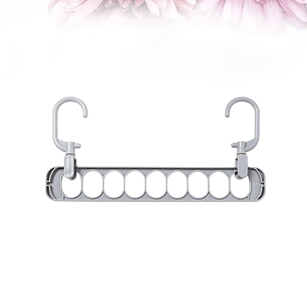 5Pcs Solid Non-Deformable 9-Hole Clothes Hanger Organizer Multi Purpose Closet Space Saver for Coats Shirts Pants Drying Storage
