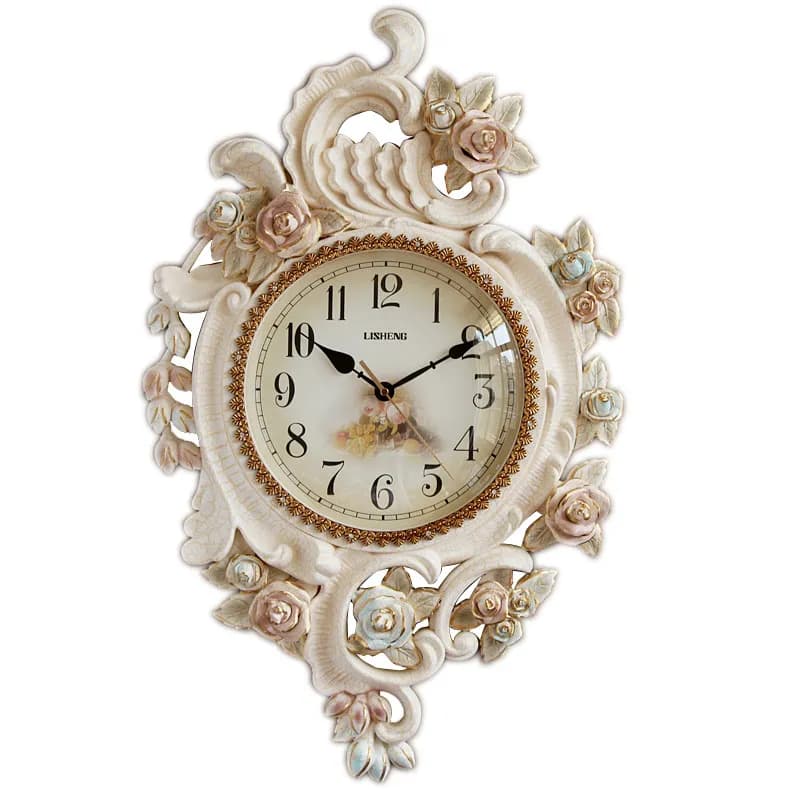 Deluxe wall clock, silent living room clock, household atmospheric quartz clock