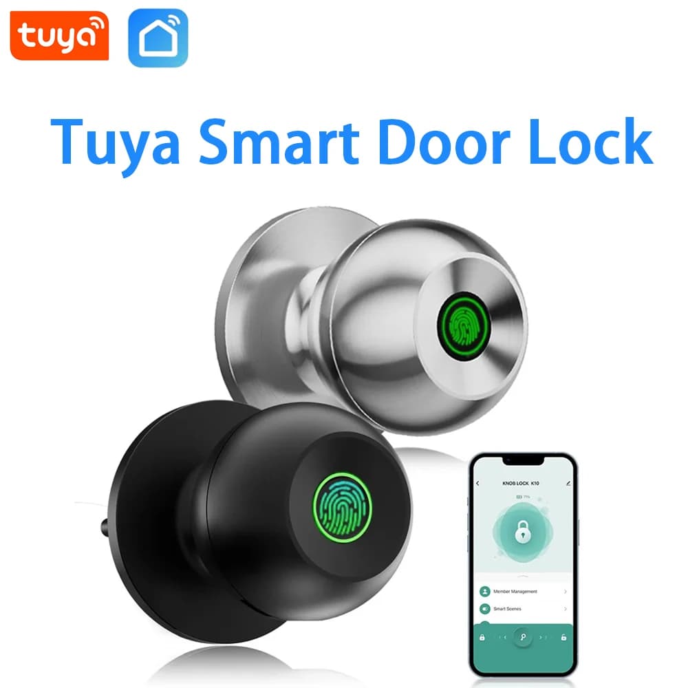 Tuya Smart Home Door Lock Chiave 3 in 1 / Impronta digitale / APP Smart Life Sblocca serrature intelligenti per porte di magazzino di appartamenti dell'hotel