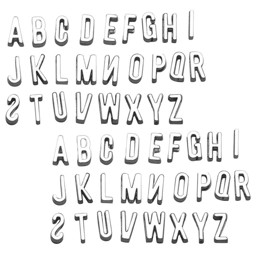 52 Pieces Creative Pendants in A-Z Alphabet Letters Shape Alloy for Creation DIY Jewelry, Necklaces, Bracelets, Keychains, Bags, Collars for Domestic Animals