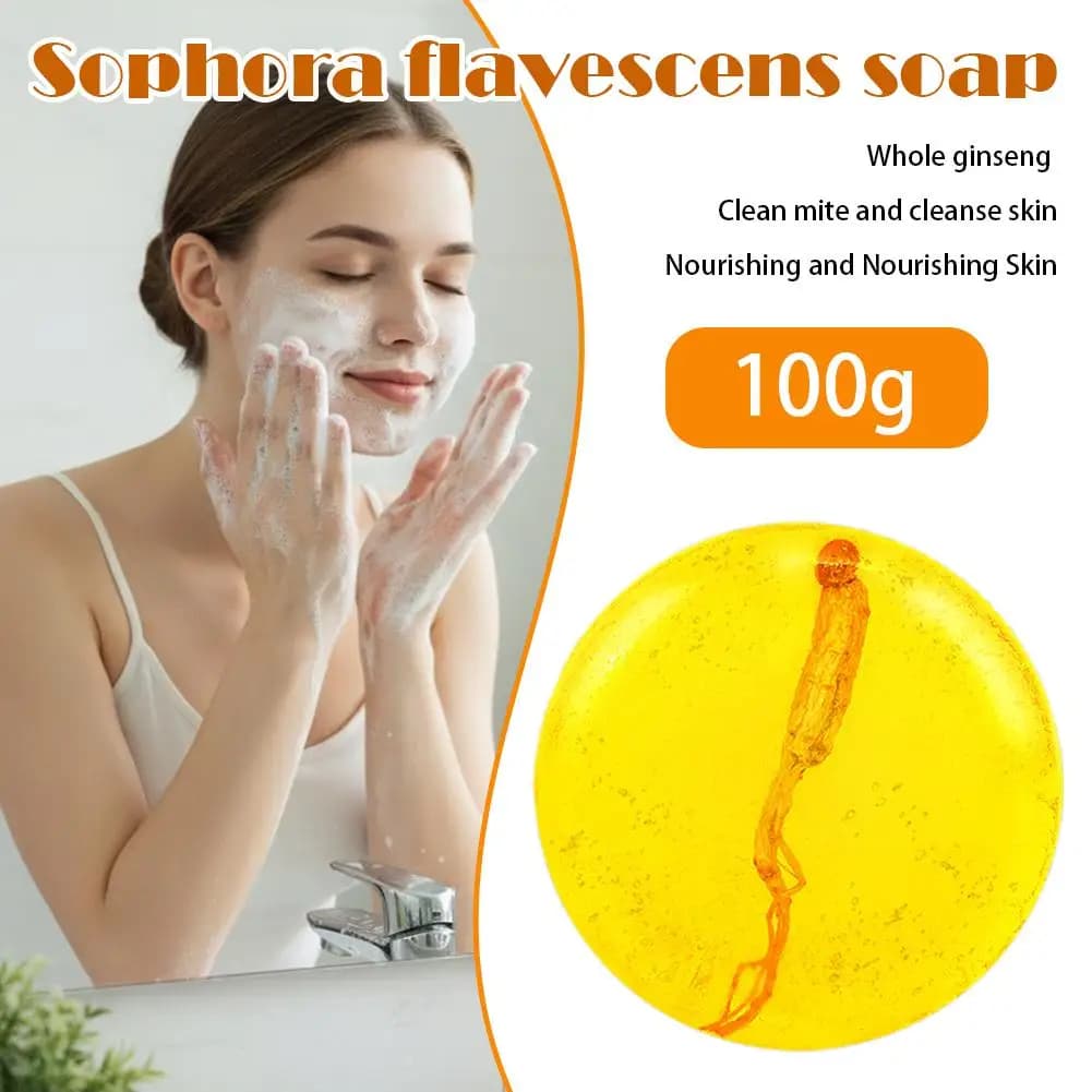 Sapone Artigianale all'Olio Essenziale di Ginseng 100g, Idratante e Detergente per Viso e Corpo, Adatto a Tutti i Tipi di Pelle