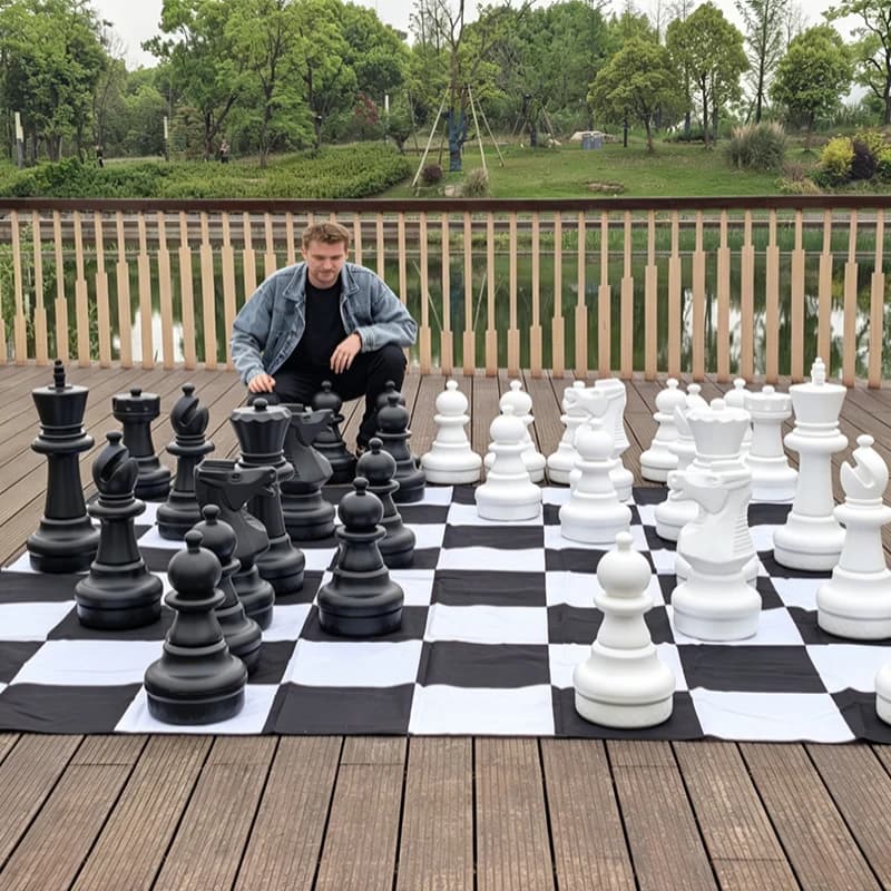 Outdoor Giant Chess Set King Height 64cm for Playground Park