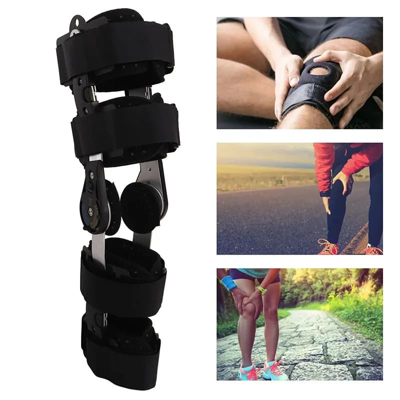 Stabilizzatore di supporto per stent al ginocchio ROM incernierato regolabile ortopedico per il recupero di lesioni ACL MCL e PCL dopo la chirurgia
