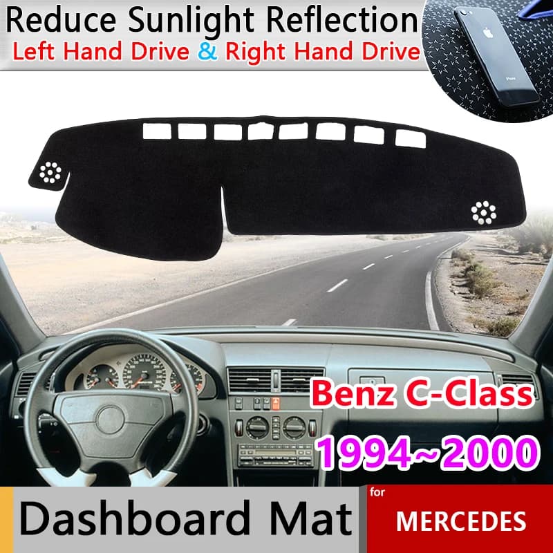 Per Mercedes Benz Classe C W202 MK1 1th 1994 ~ 2000 Pannello di Protezione Auto Pannello Parasole Pad Tappeto Interno Anti-Slip Accessori