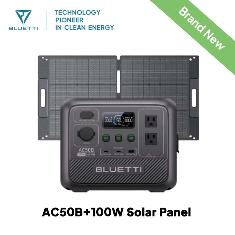 Stazione di Alimentazione Portatile BLUETTI AC50B | Generatore Solare 700W 448Wh Leggero per Campeggio, Viaggi in Camper, Backup Domestico e Emergenze