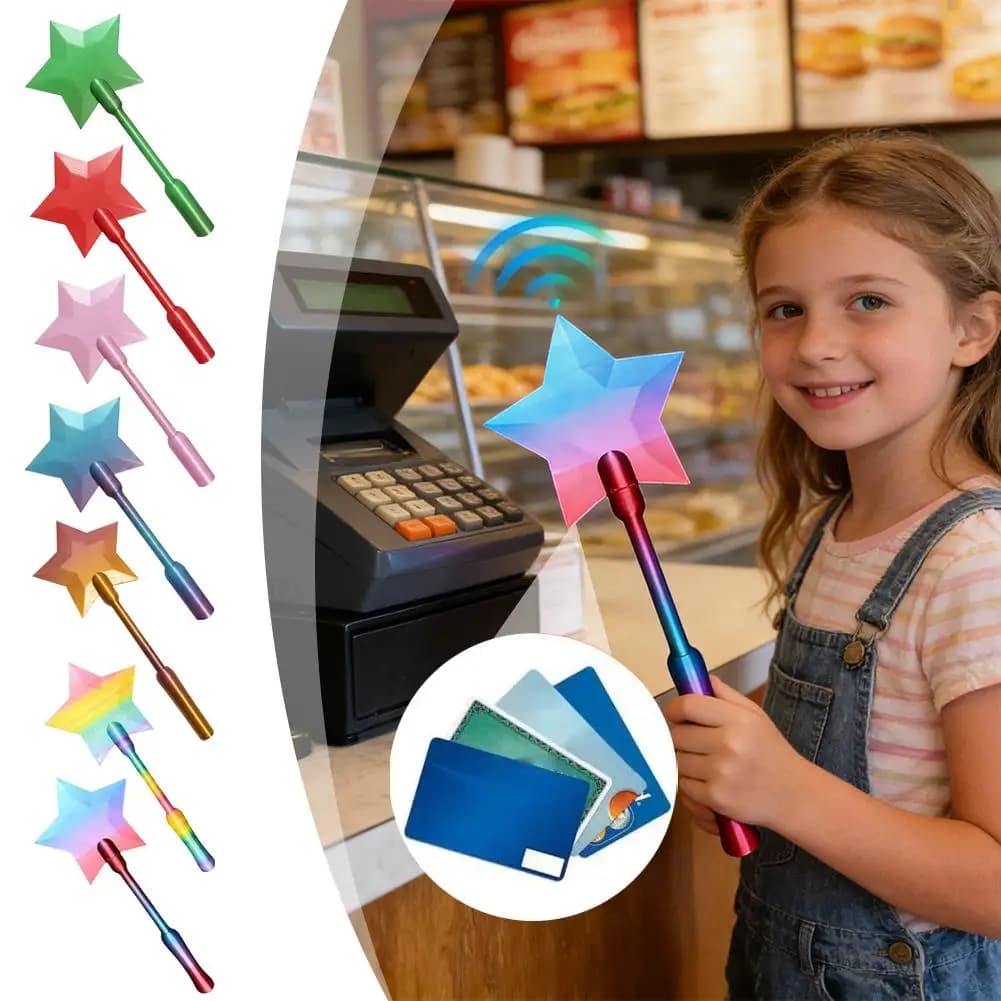 Custodia Protettiva Durevole per Set Completo di Carte NFC con Design a Pentagramma